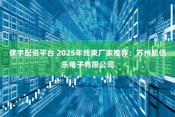 保宇配资平台 2025年线束厂家推荐：苏州凯佰乐电子有限公司